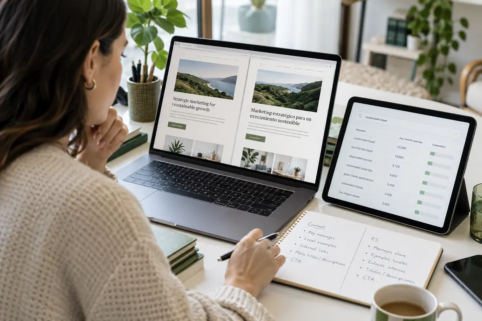 Reviewing regional service content and international search questions